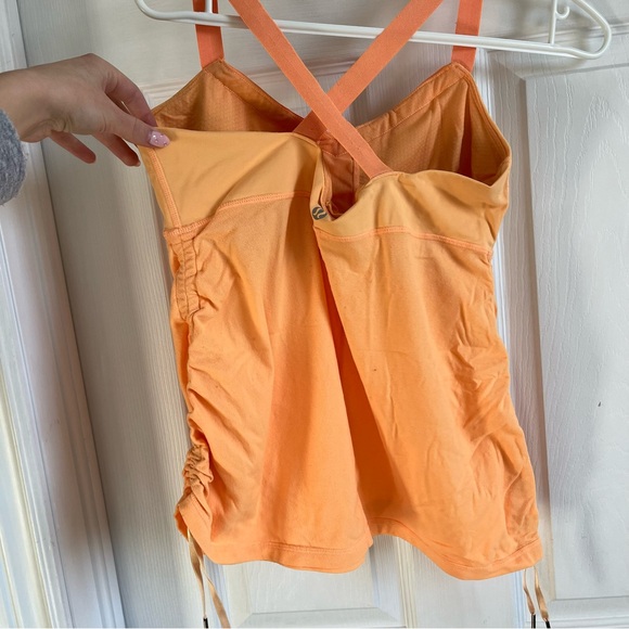 Orange Strappy Athletic Top - Picture 2 of 3